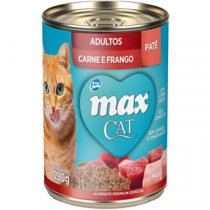Lata Max Cat Adultos Sabor Carne e Frango - 280g